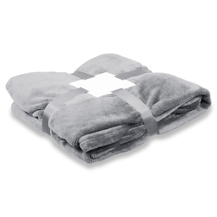 Плед флисовый SUPER SOFT COMFORT TRAVEL, серый