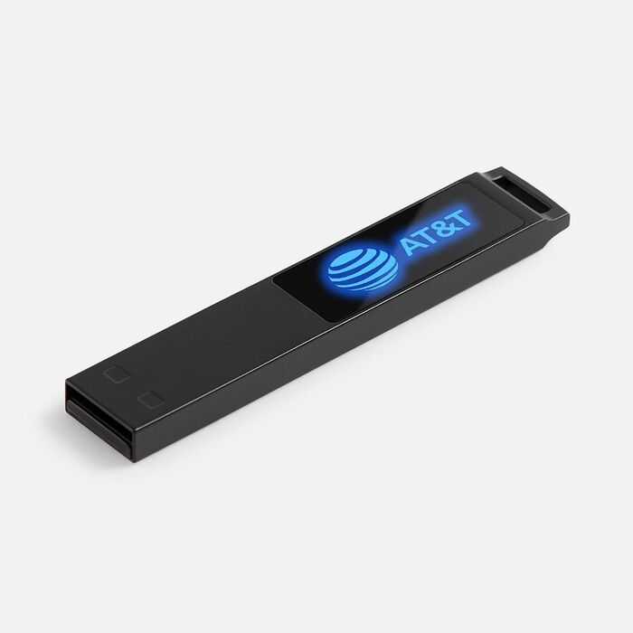 Флешка markBright Black с синей подсветкой Гб