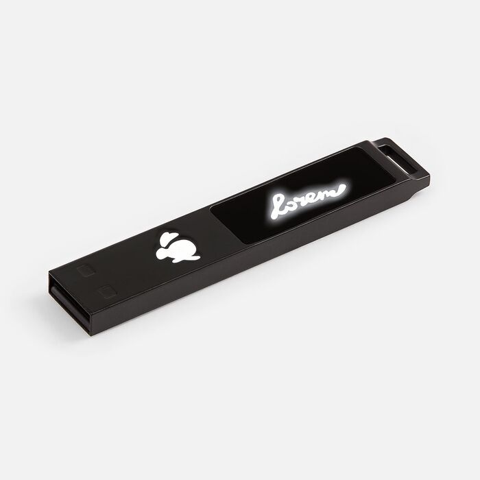 Флешка markBright Black с белой подсветкой Гб