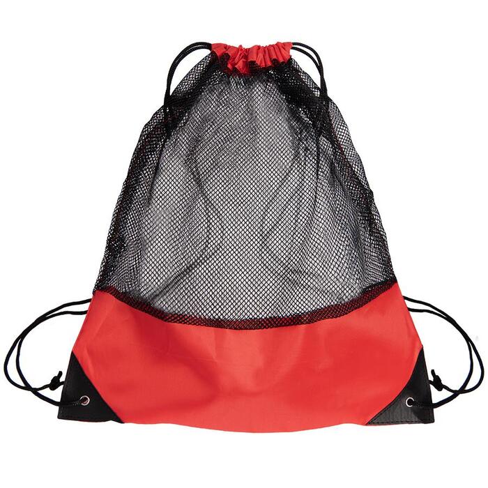 Рюкзак мешок с укреплёнными уголками Mesh, красный*41 см, полиэстер 210D