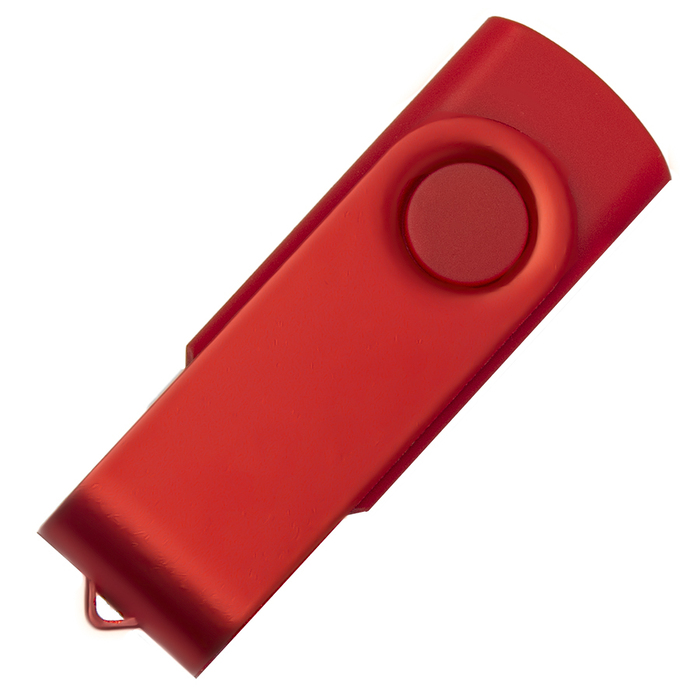USB flash-карта DOT (16Гб), красный,8х2х1,1см, пластик, металл