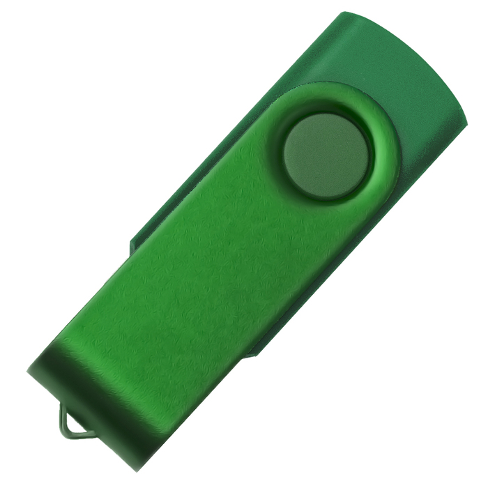 USB flash-карта DOT (16Гб), зеленый,8х2х1,1см, пластик, металл