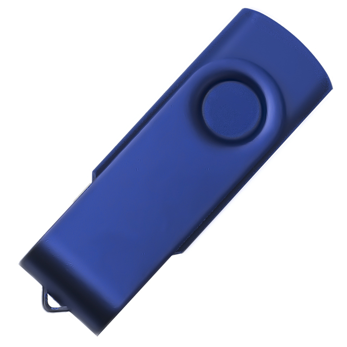 USB flash-карта DOT (16Гб), синий,8х2х1,1см, пластик, металл