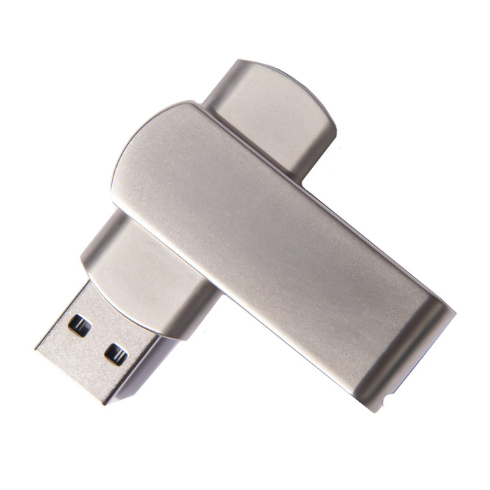 USB flash-карта SWING METAL (16Гб), серебристая,3х1,7х0,9 см, металл