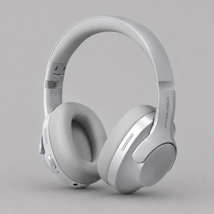 Беспроводные накладные наушники Stereo Ultra ANC, BT 5.4, ANC/ENCмАч, серебристый, Deppa
