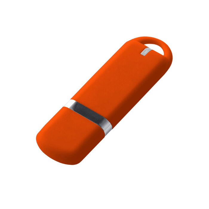 USB-флешка на 32 ГБ 3.0 USB, с покрытием soft-touch, оранжевый