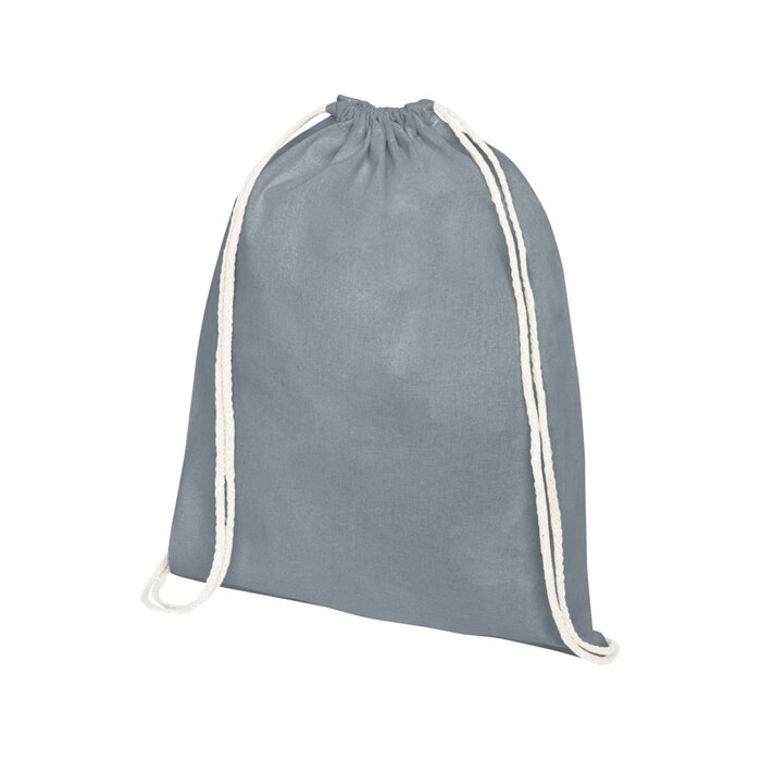 Рюкзак со шнурком Tenes из хлопка плотностью 140 г/м2, серый