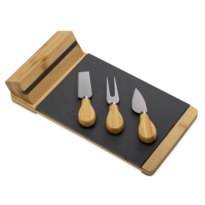 Набор для сыра из сланцевой доски и ножей Bamboo collection 