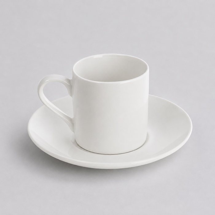 Кофейная пара прямой формы Espressoмл, белый