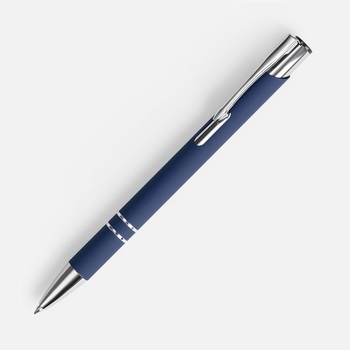 Ручка шариковая Keskus Soft Touch, темно-синяя