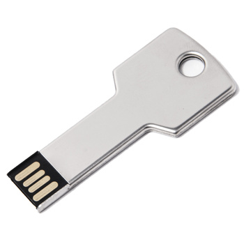 USB flash-карта KEY (8Гб), серебристая,7х2,4х0,3 см, металл