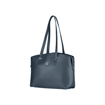 Сумка женская WENGER RosaElli с карманом для ноутбука 14", синяя, полиэстер, 37 x29x19 см
