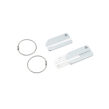 Бирка для багажа TORBER, серебристый,0 х 4,0 см, алюминиевый сплав