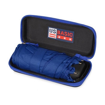 Зонт складной "Frisco", механический сложений, в футляре, синий