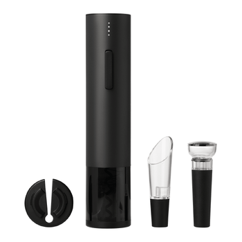 Набор для вина с электрическим штопором Сакраменто (Sacramento), черный